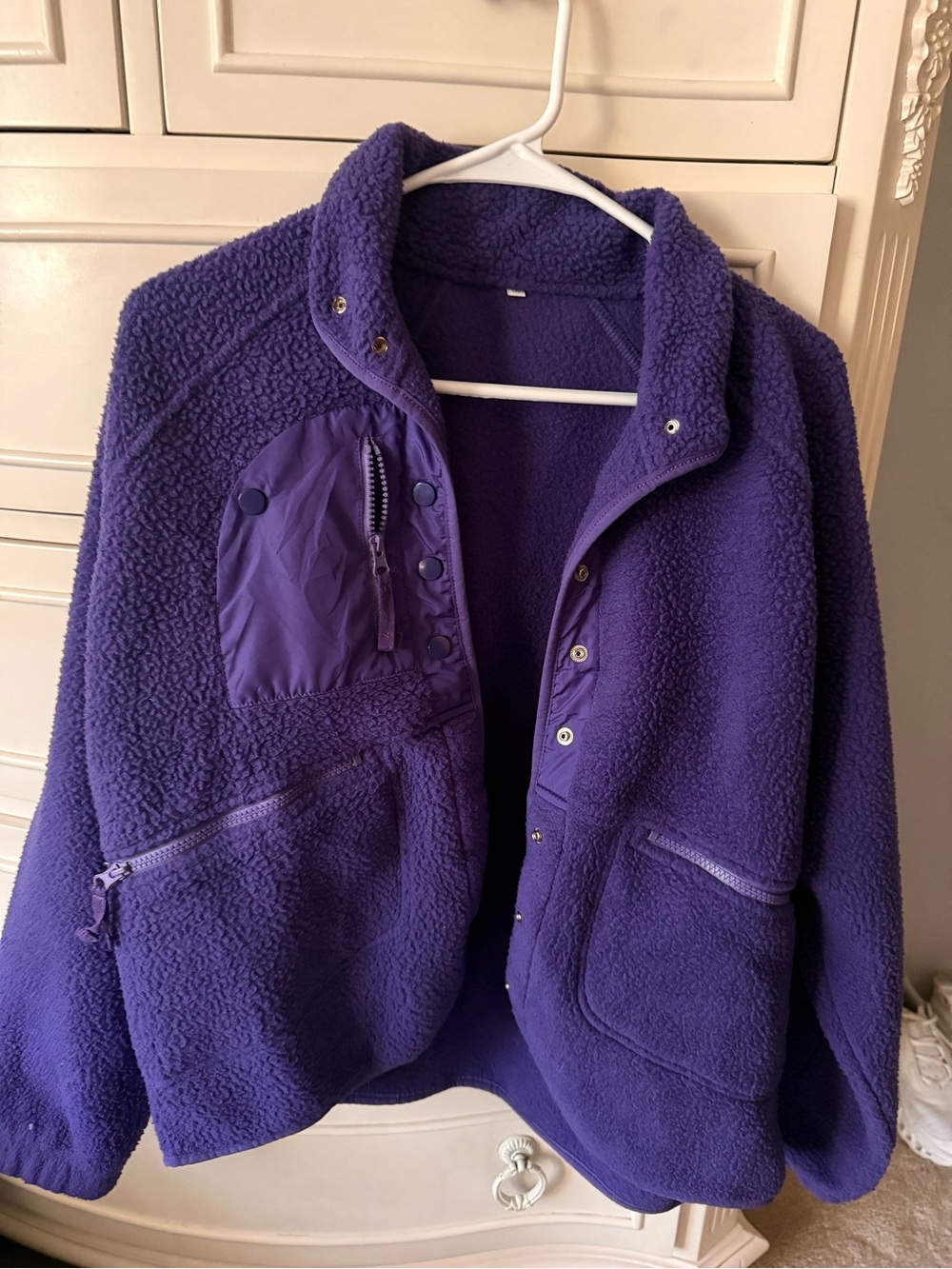 Purple Women's Sherpa Fleece Jacket